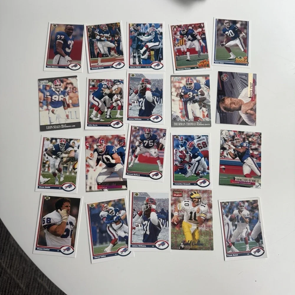 Buffalo Bills Football Card Lot (25) Bruce Smith Thurman Thomas Reich